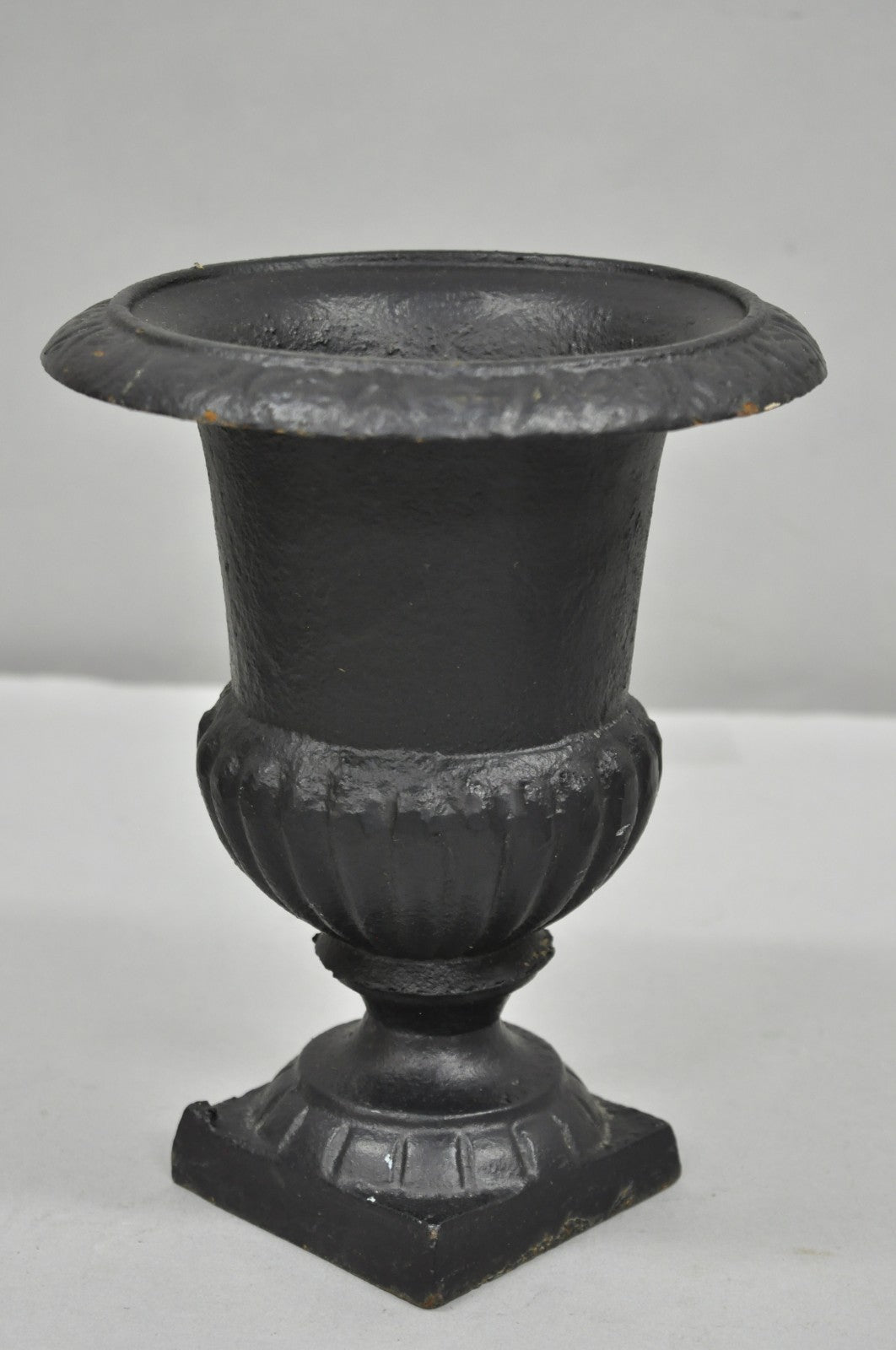 Vintage Cast Iron 8.5" French Classical Style Small Table Top Urn Flower Vase