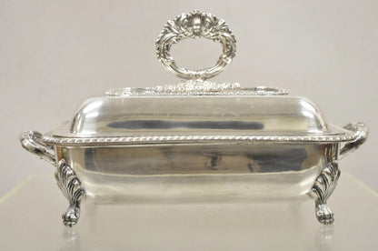 Antique English Victorian Sheffield Silver Plated Lidded Warmer Serving Platter