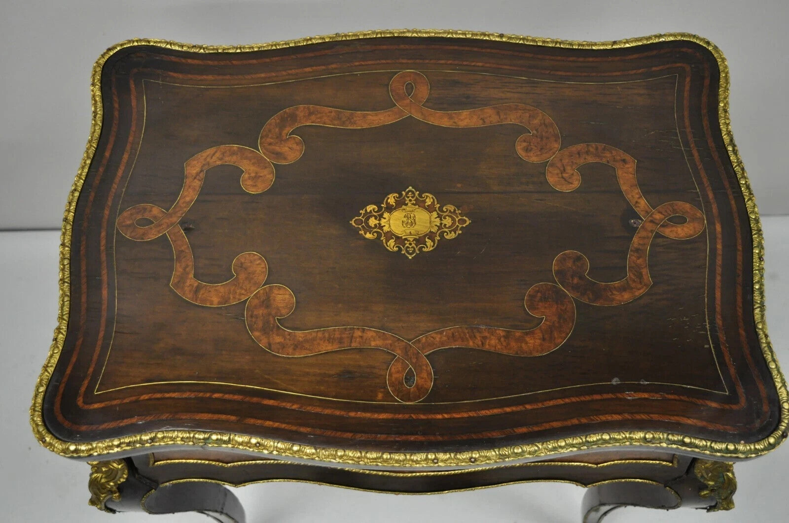 Antique Maison Alphonse Giroux Paris French Louis XV Vanity Table Sewing Stand