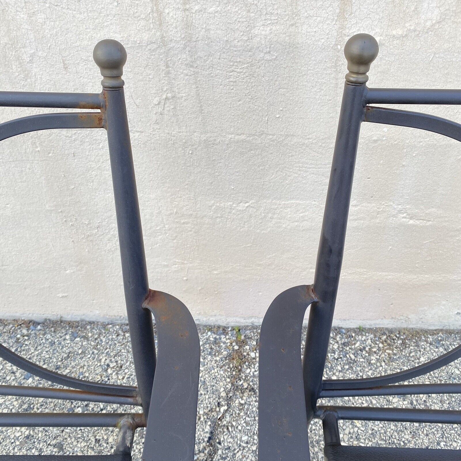 Decorator Aluminum & Steel Metal Ball Finial Outdoor Patio Pool Chair - Set of 4