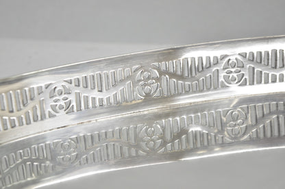 Antique English Sheffield Edwardian Silver Plated Oval Serving Platter Tray