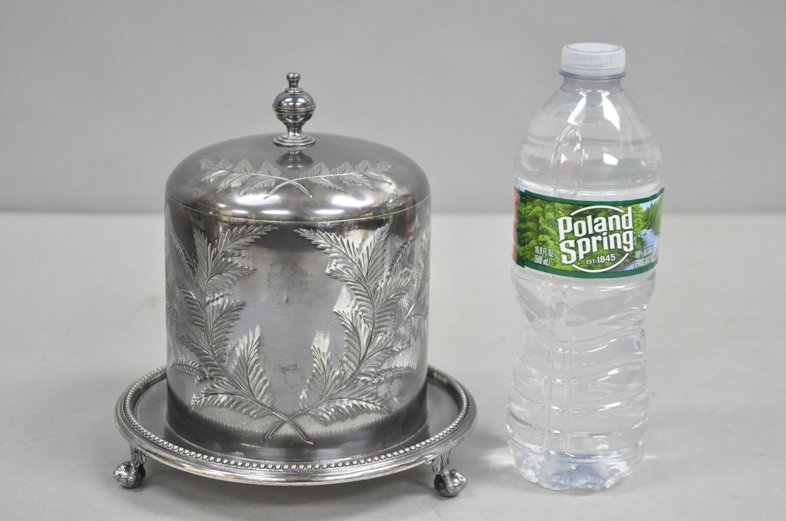 Antique Victorian Silver Plated Biscuit Box Caddy by James Deakin & Sons 1890