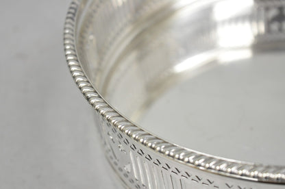 Antique Gorham English Edwardian Silver Plated "Urns" Large 9" Bar Wine Coaster