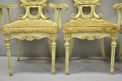 Silik Style Italian Baroque Rococo Dining Room Set by John Turano & Sons - 7 Pcs