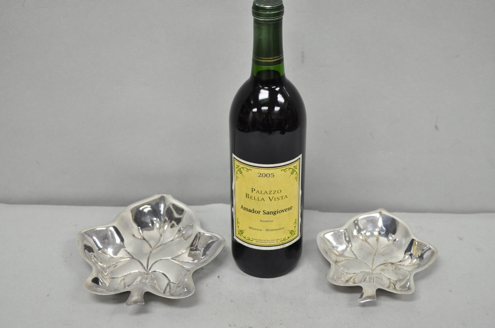 Vintage Canterbury Silver Plated Miniature Leaf Shaped Trinkets Dish Set of 2