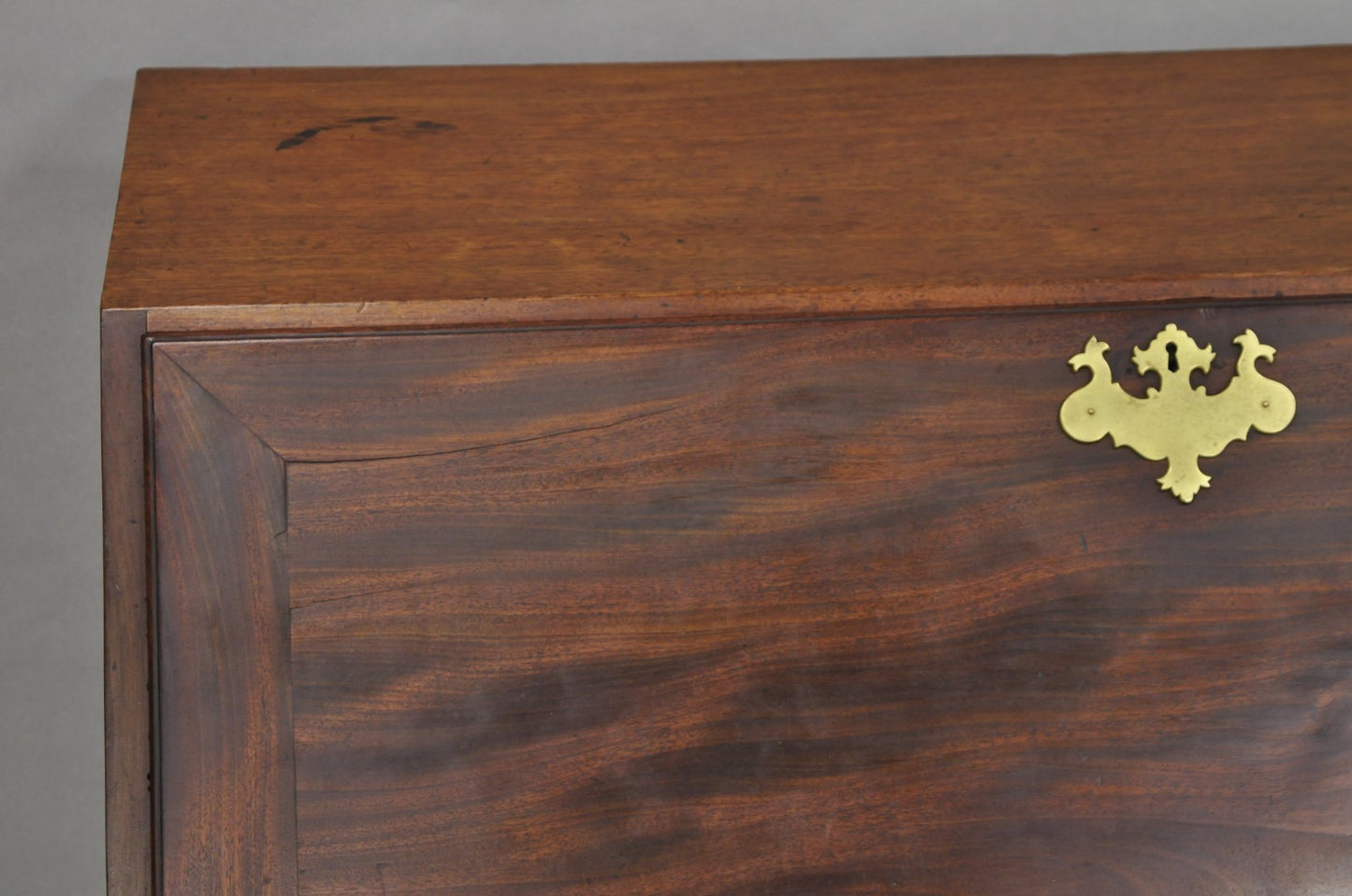 Antique 19th C. Chippendale George III Mahogany Slant Front Secretary Desk
