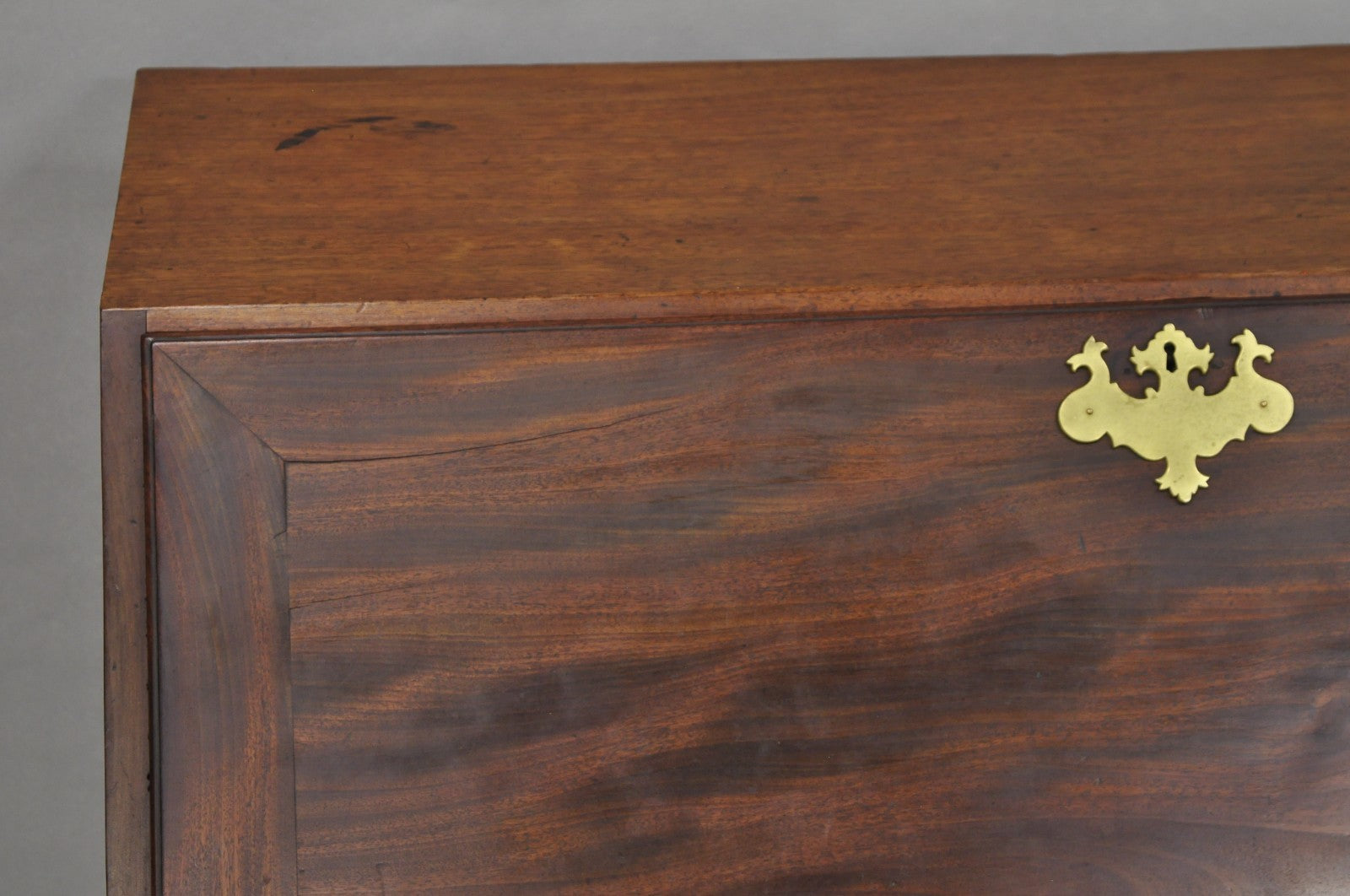 Antique 19th C. Chippendale George III Mahogany Slant Front Secretary Desk