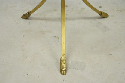 Decorator Italian Neoclassical Style Gold Hoof Foot Round Occasional Side Table