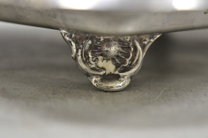 Vintage Leonard Silver Plated Small Twin Handle Serving Platter Bar Tray