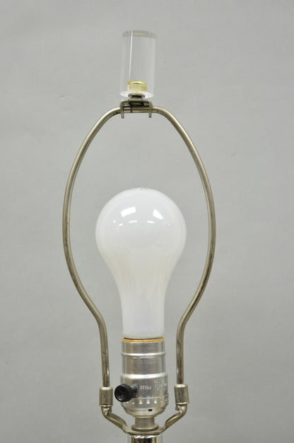 Mid Century Modern Iridescent Gold Ceramic Pottery Clam Shell Table Lamp - Pair