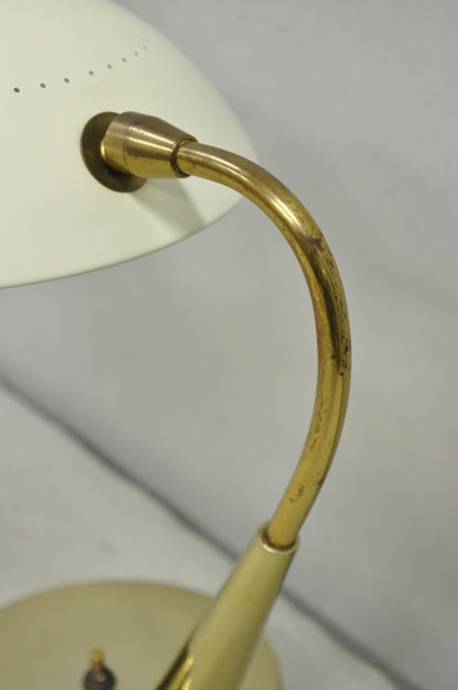 Vintage Mid Century Modern Italian Laurel Maurizio Tempestini Brass Desk Lamp