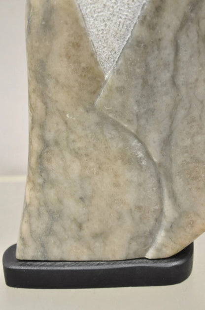 Ned Archuleta Native American Figural Woman Carved Alabaster Figure Sculpture