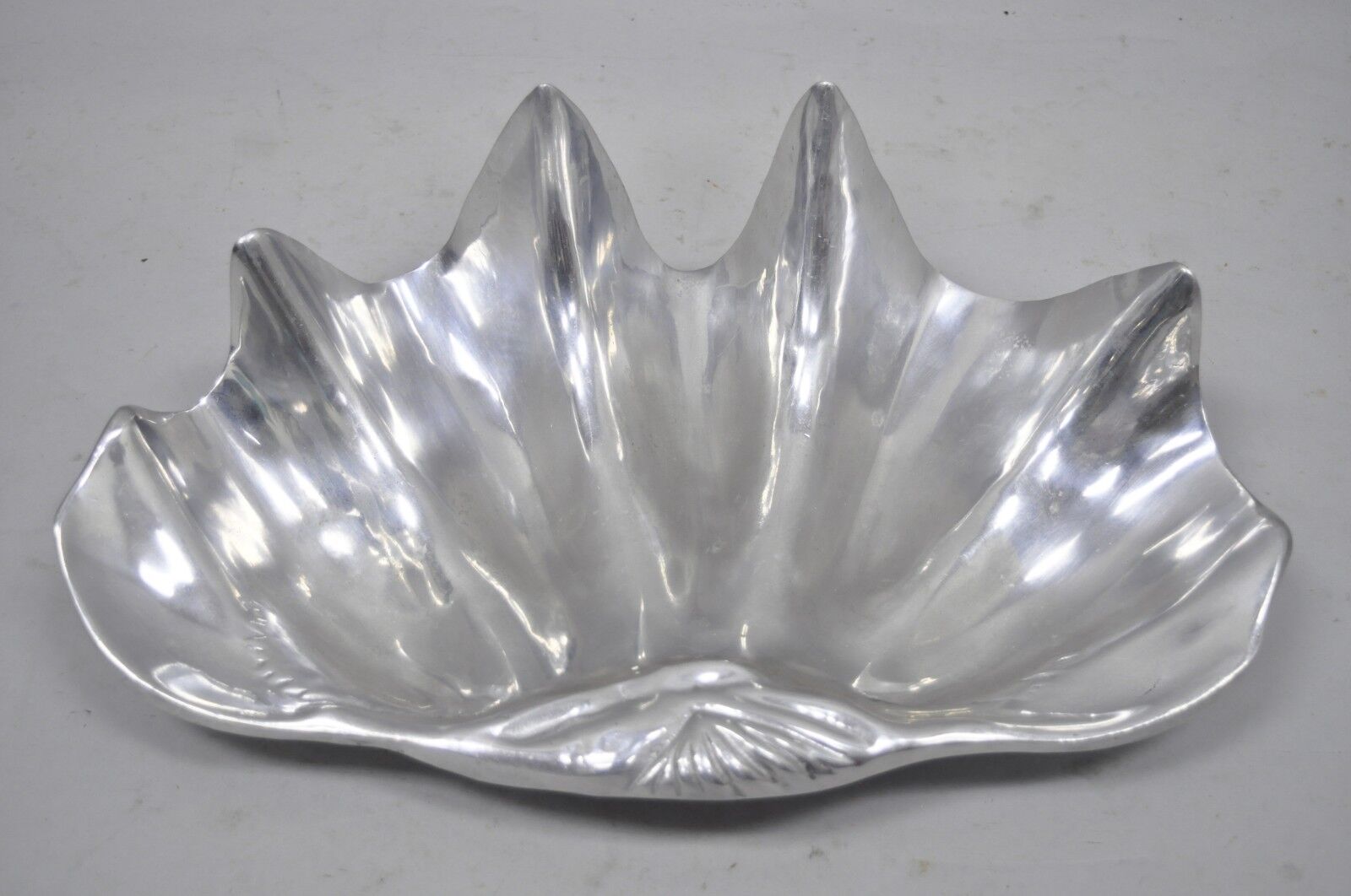 Vintage Bruce Fox Design Wilton Large 19" Aluminum Shell Dish Centerpiece Bowl