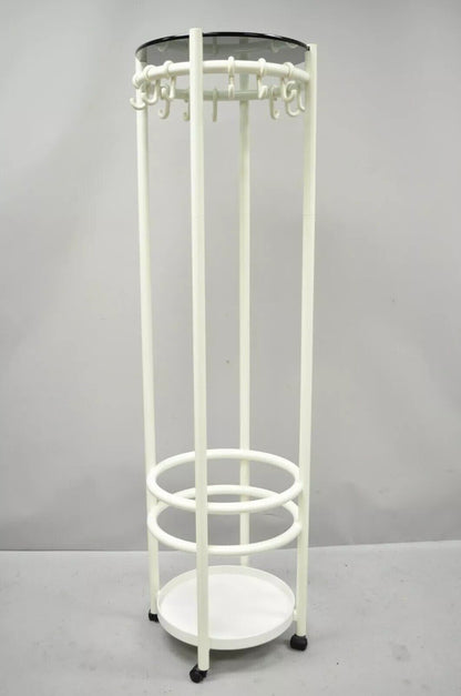 Vintage Mid Century Modern Joe Colombo Style Coat Tree Hook Rack Umbrella Stand