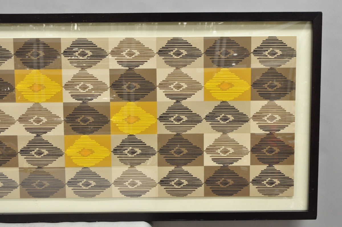 Contemporary Modern Melissa Wood Ikat Abstract Large 80" Glicees Print Wall Art