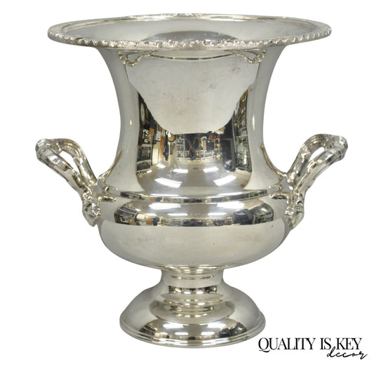 Victorian Silver Plated Potbelly Trophy Cup Champagne Chiller Bar Ice Bucket