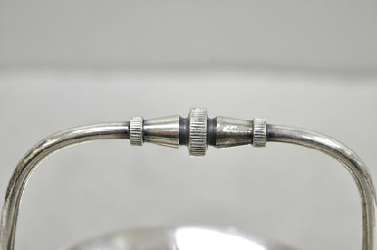 Antique John Carrow English Regency Silver Plated Paw Foot Etched Sugar Bowl