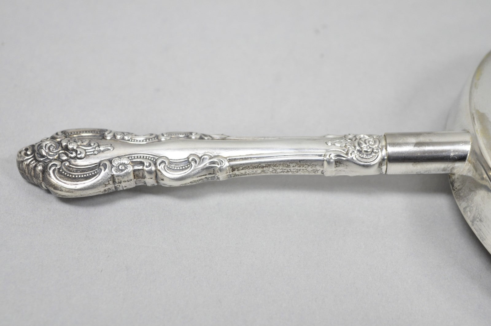 Vintage English Victorian Silver Plated Rose Flower Table Butler Crumb Catcher