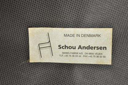 Vintage Schou Andersen Mobelfabrik Mid Century Danish Modern Teak Wood Arm Chair