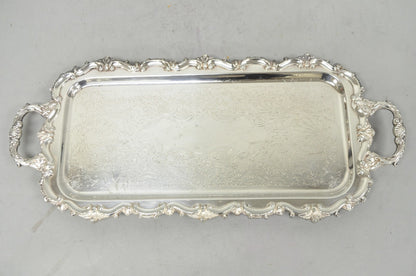 Vintage Bristol 132 Victorian Silver Plated Narrow Serving Platter Bar Tray