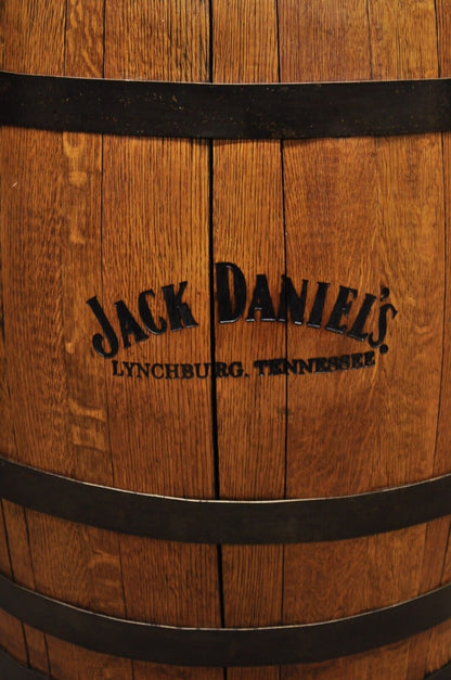 Jack Daniels Whiskey Barrel Engraved Oak Wood Metal Bands