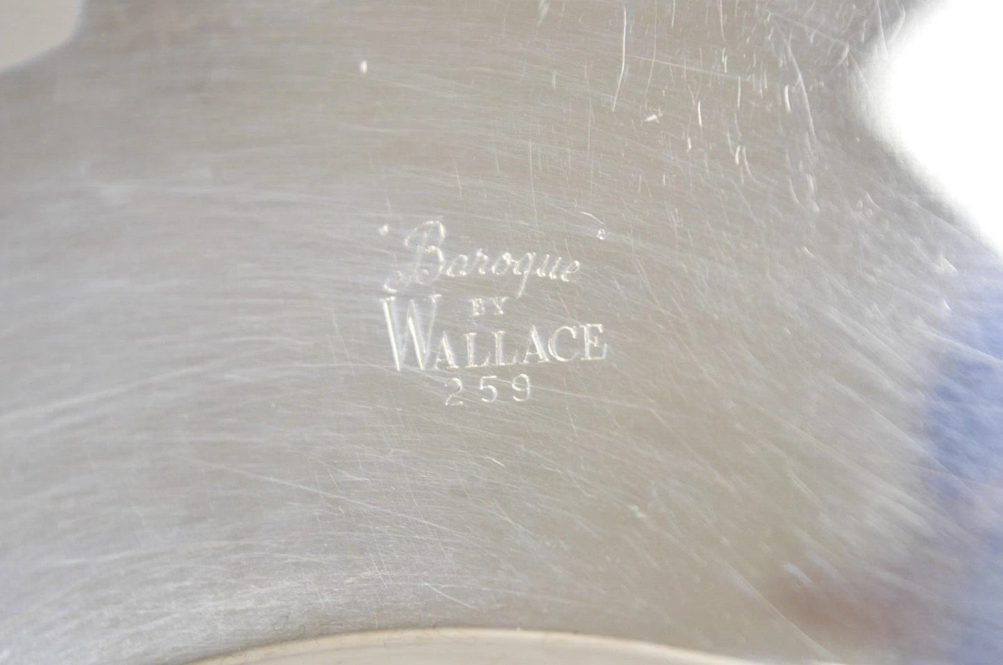 Vintage Baroque by Wallace 259 Silver Plated Meat Cutlery Serving Platter Tray
