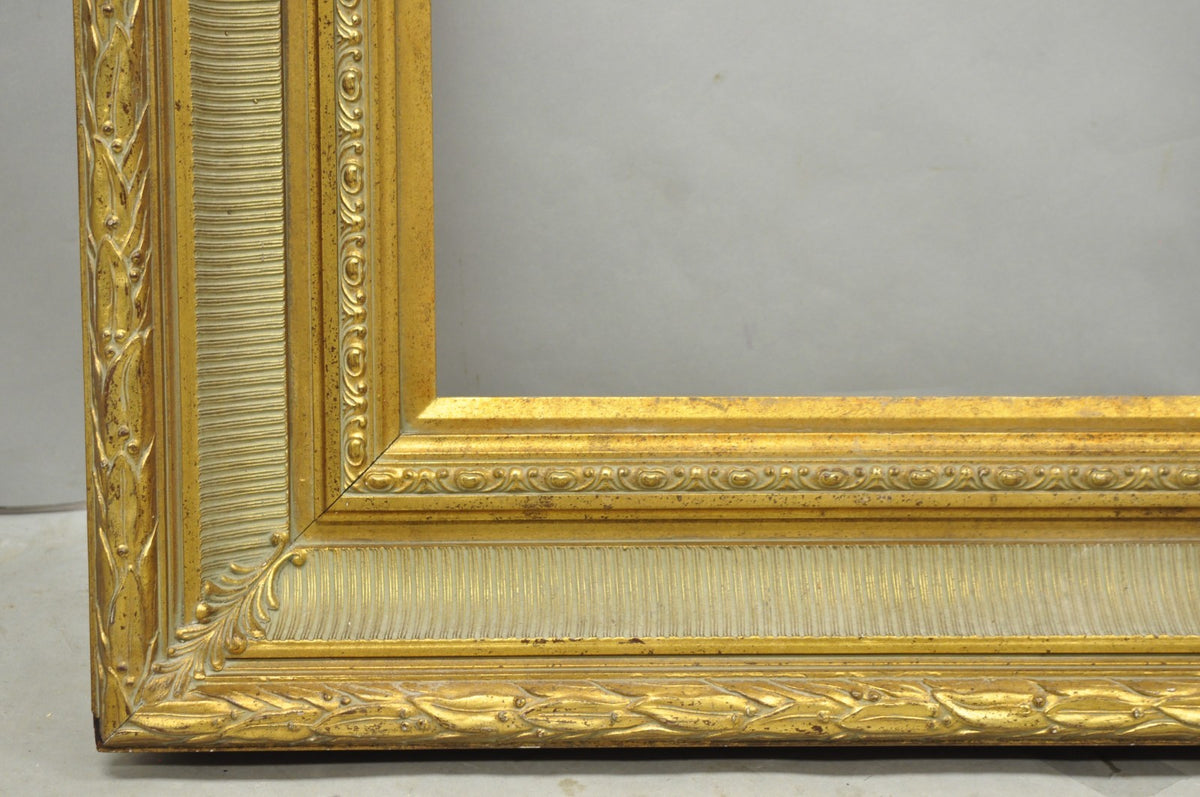 Vintage Large 42x36 French Louis XV Style Gold Gilt Wall Art Picture Frame
