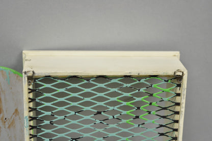 Vintage Mid Century Modern Green Theater Mask Shadowbox Wall Pocket Shelf - Pair
