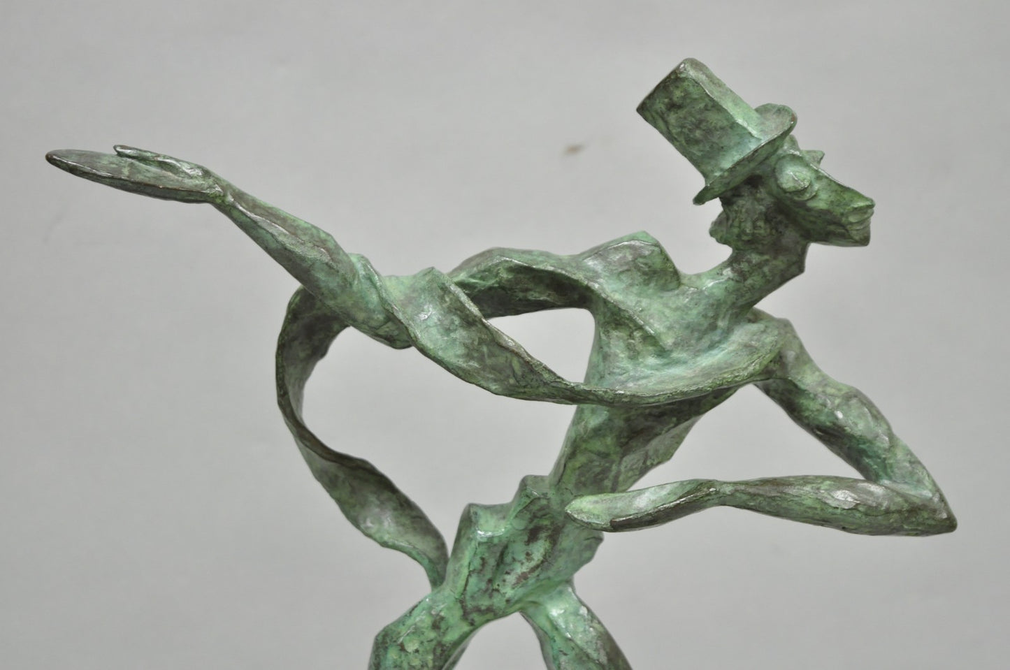 Estelle Goodman Brutalist Mid Century Modern Bronze Dancing Man Sculpture
