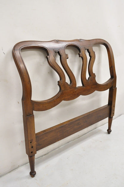 Vintage French Provincial Italian Cherry Wood Georgian Twin Bed Frame Daybed