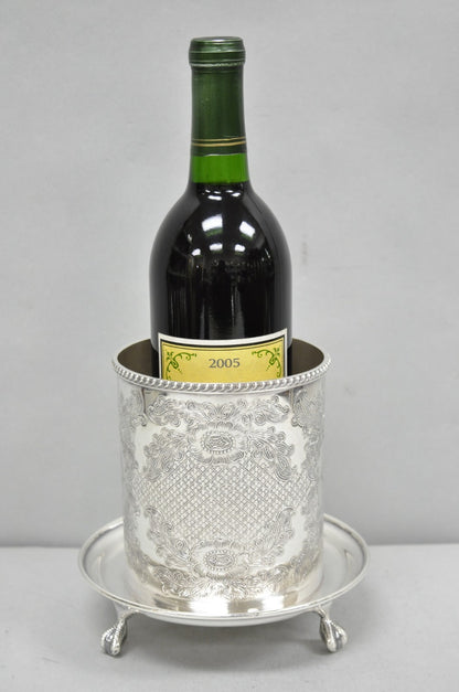 Vintage Viners of Sheffield English Regency Silver Plated Wine Bottle Coaster