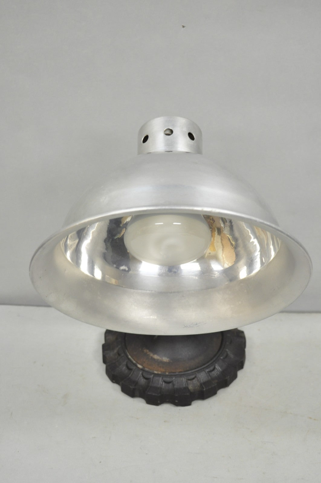 Vintage Industrial Modern Steampunk Cast Iron Gear Gooseneck Task Table Lamp