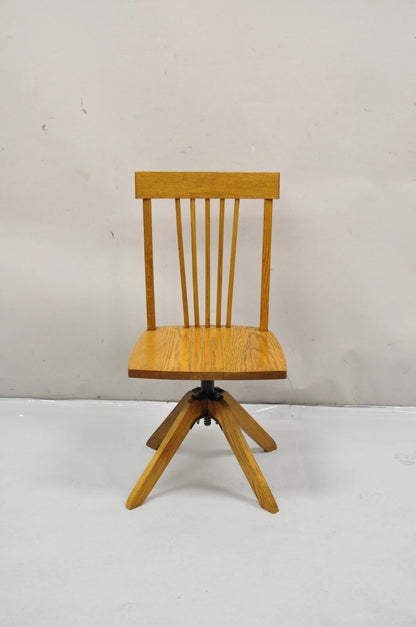Vintage Mission Arts & Crafts Oak Wood Small Child’s School Desk Chair