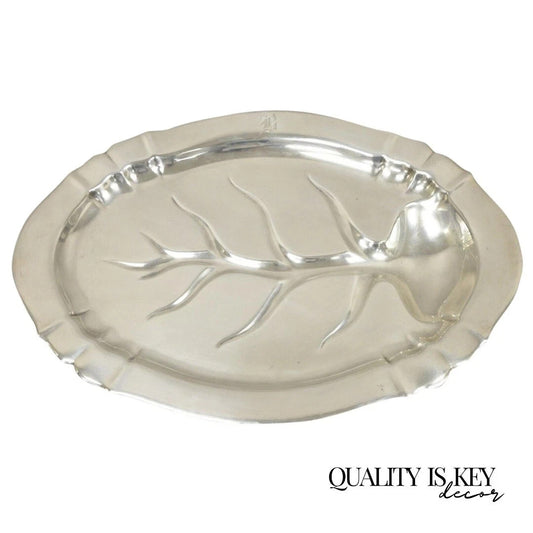 Reed & Barton Chesterfield Silver Plated Meat Cutlery Serving Platter Tray