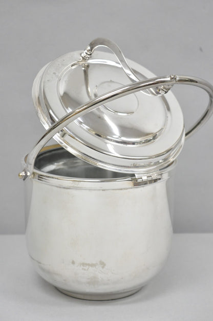 Vintage Art Deco Silver Plated Reticulating Hinge Bar Ice Bucket by Towle