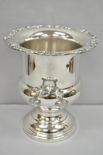 Vintage Trophy Cup Silver Plated Grapevine Bar Champagne Chiller Ice Bucket