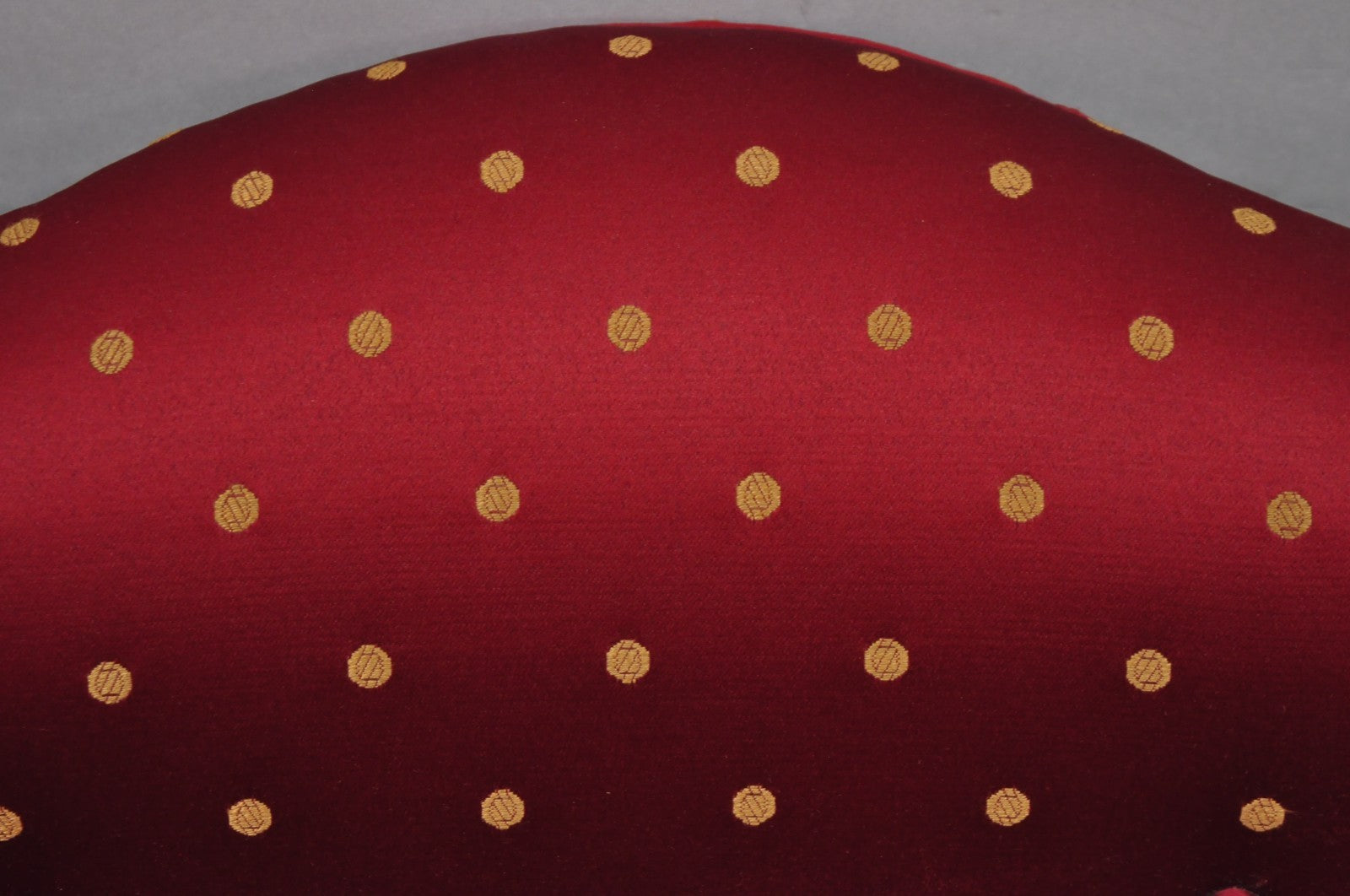 Antique English Georgian Style Carved Mahogany Red Library Lounge Arm Chair