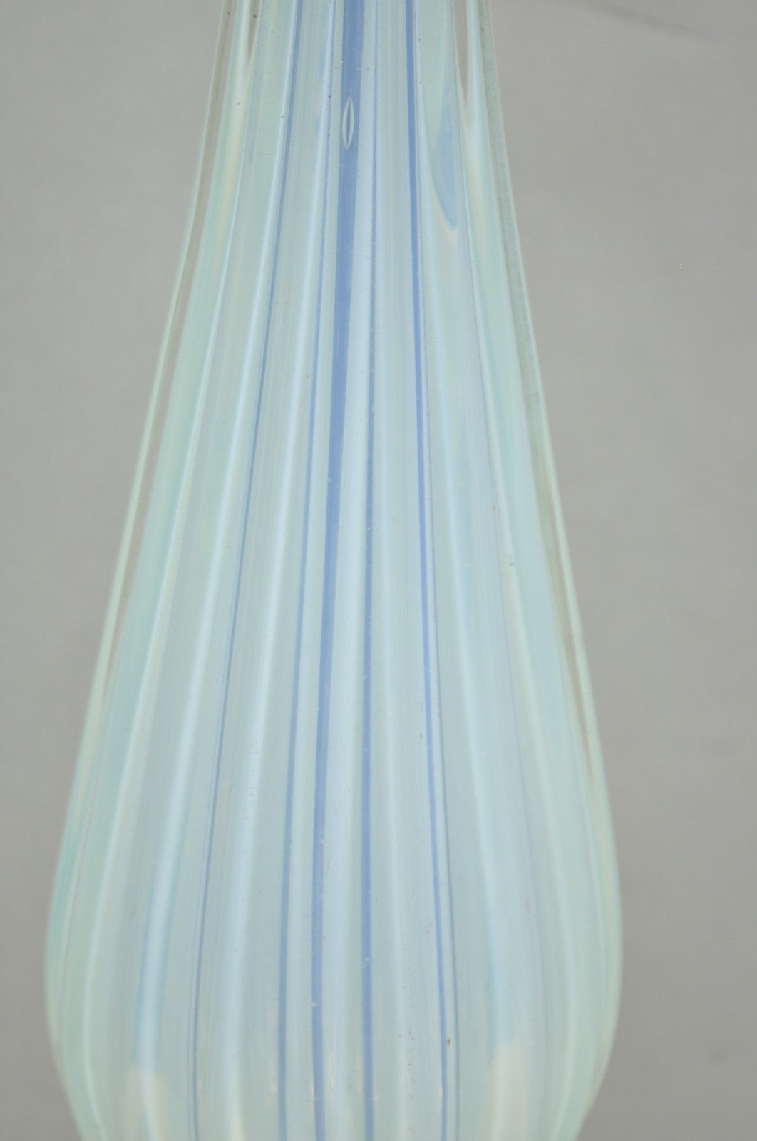 Vintage Murano Italian Mid Century Modern Blue Blown Glass Marble Table Lamp