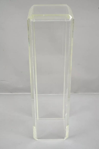 Vintage Mid Century Modern Clear Lucite 36" Acrylic Plant Stand Pedestal