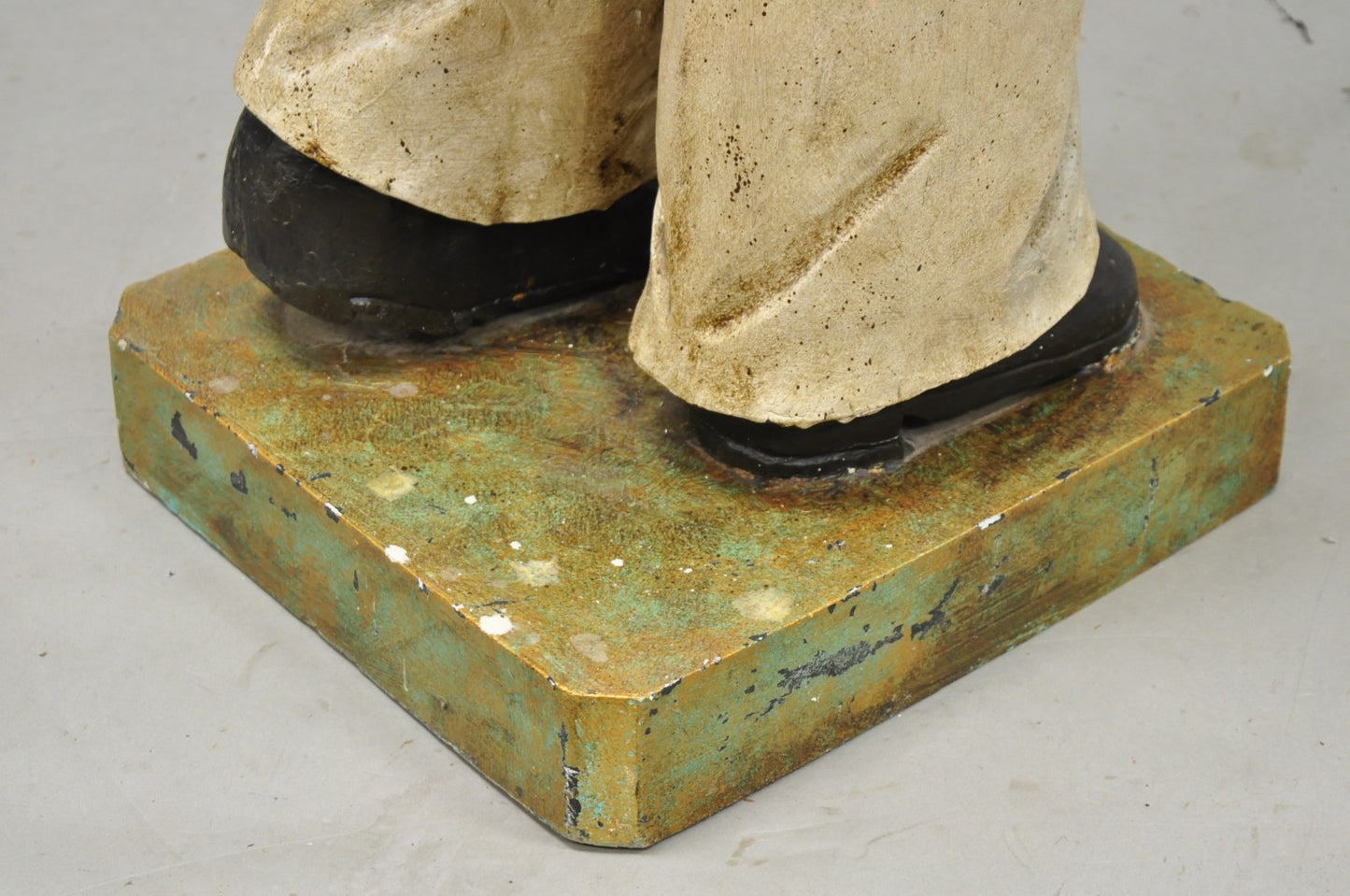 52" Tall Maritime Nautical Folk Art Carved Wood "Little Navigator" Statue Figure