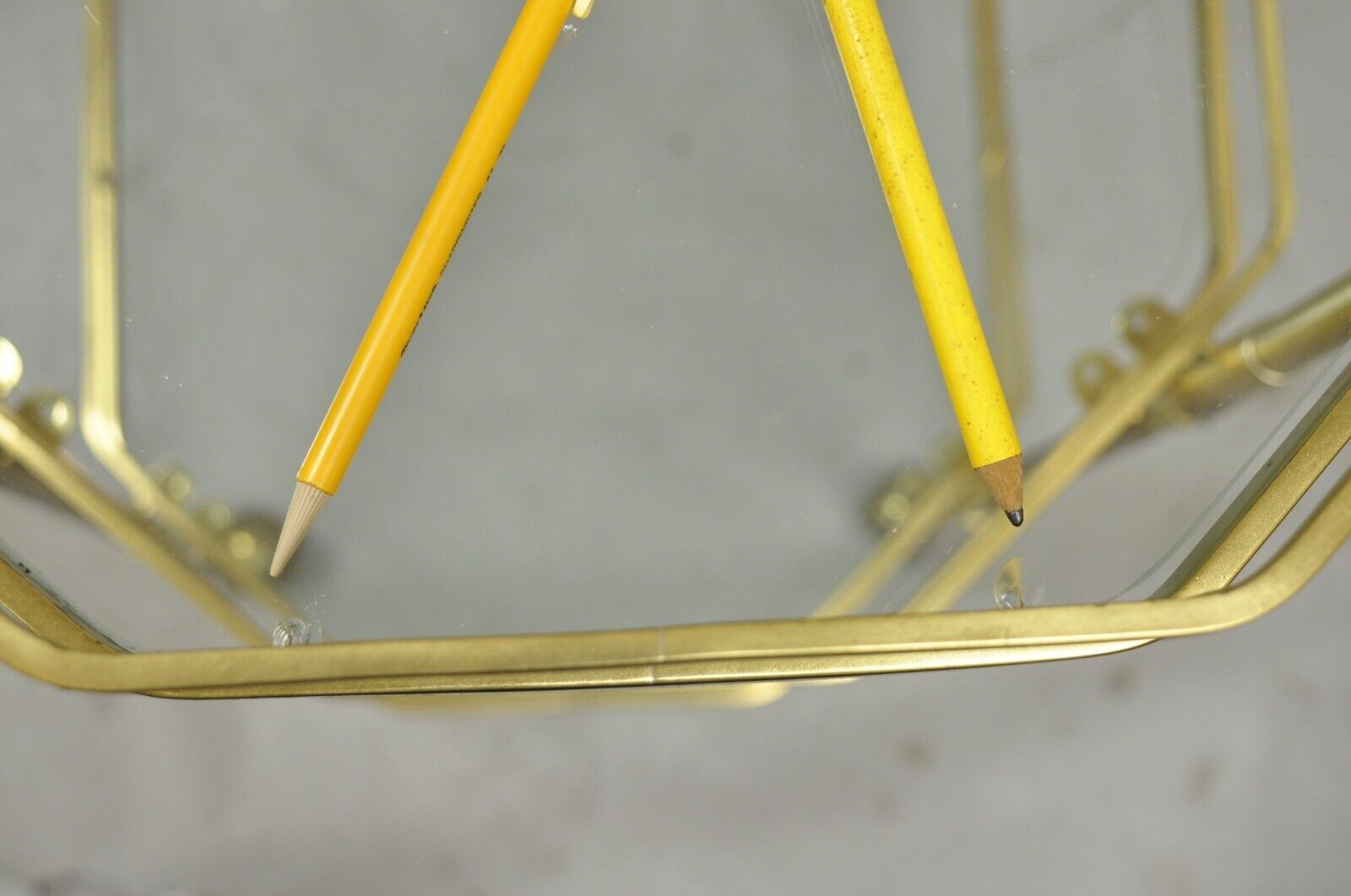 Mid Century Italian Modern Brass and Glass 3 Tier Rolling Bar Cart Serving Table