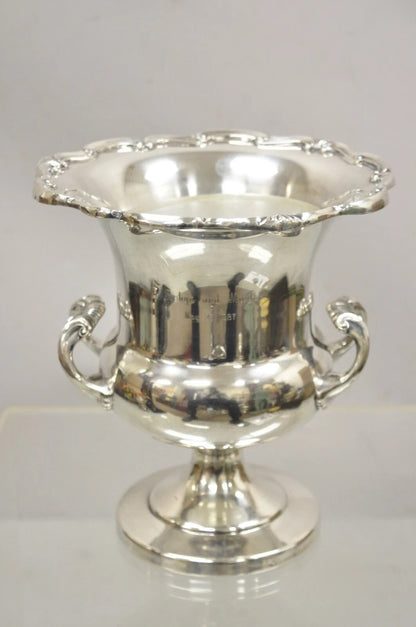 FB Rogers Silver Plated Trophy Cup Champagne Wine Chiller Ice Bucket - Engraved