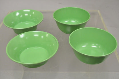 Vintage Art Deco Green & Yellow Bonny Ware Safetyware Bowl Set - 8 Pc Set