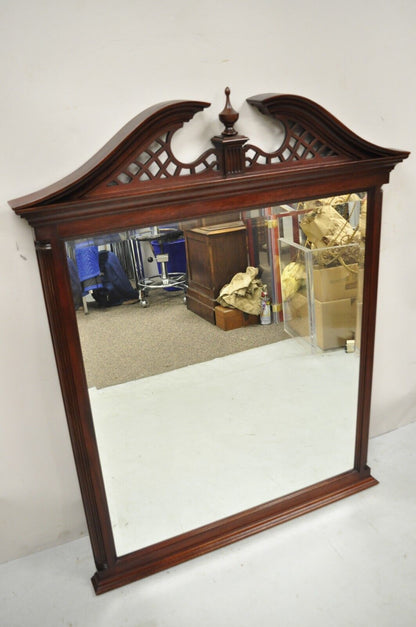 Pennsylvania House Mahogany Beveled Glass Chippendale Dresser Mirror w/ Finial