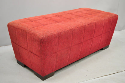 Directional Red Upholstered 56" Large Modern Charles Bench Seat Ottoman