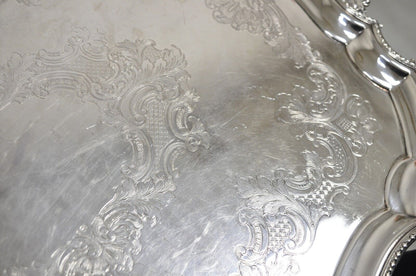 Victorian WA England Silver Plated Ornate Twin Handle Serving Platter Tray