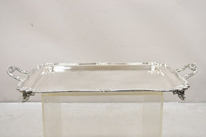 Sheridan Large Ornate Silver Plated English Victorian Style Serving Platter Tray