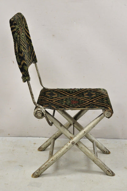 Antique 19th Century Civil War Period Folding Officers Camp Chair Campaign Chair