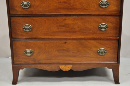 Beacon Hill Mahogany Federal Style 10 Drawer Highboy Chest on Chest Dresser