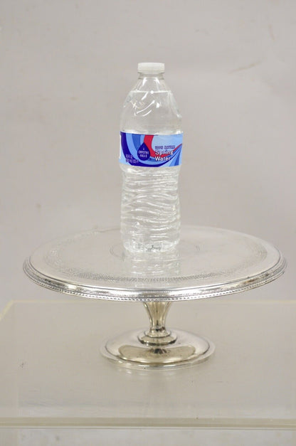 Pairpoint Antique Edwardian Silver Plated Pedestal Base Cake Stand Platter Plate